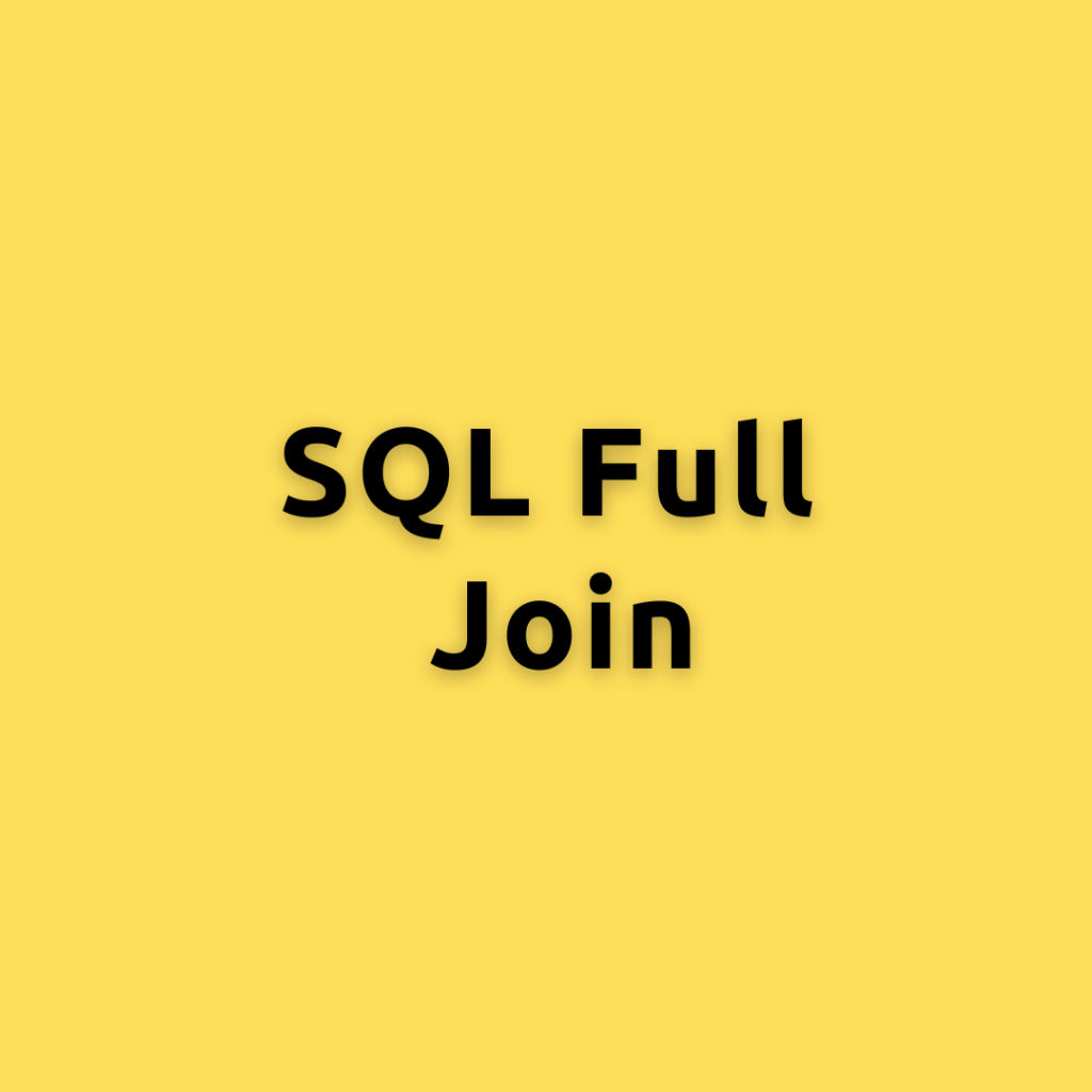 SQL Full Join