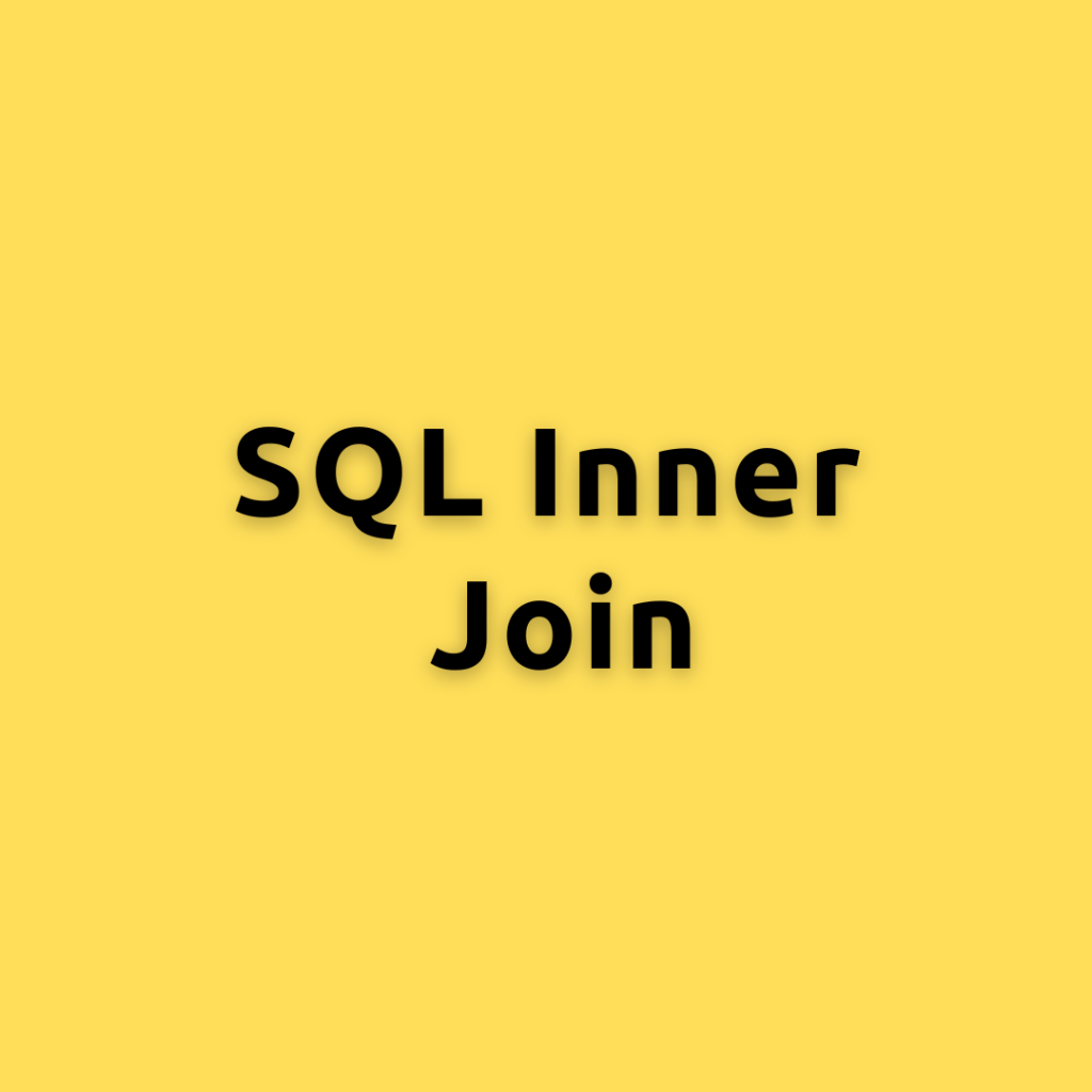 SQL Inner Join